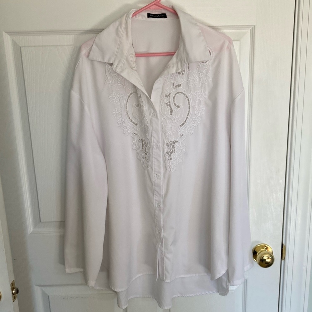 White Button-Up Blouse